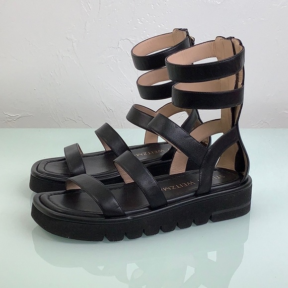 STUART WEITZMAN Womens White Mixed Media 1-1/2